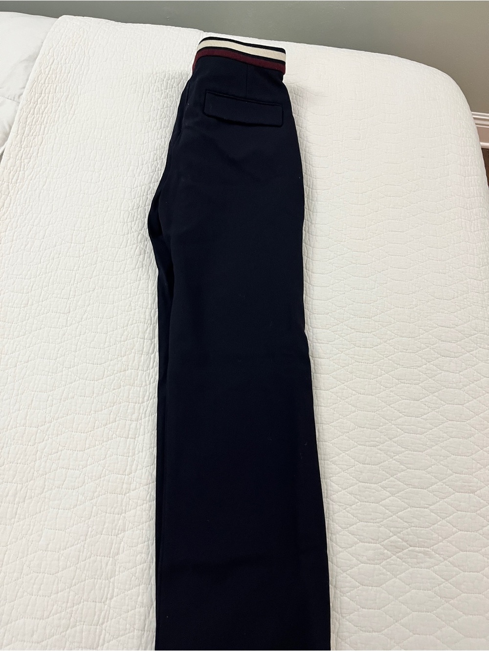 Stella McCartney Black Chinos with Striped Elastic Waistband